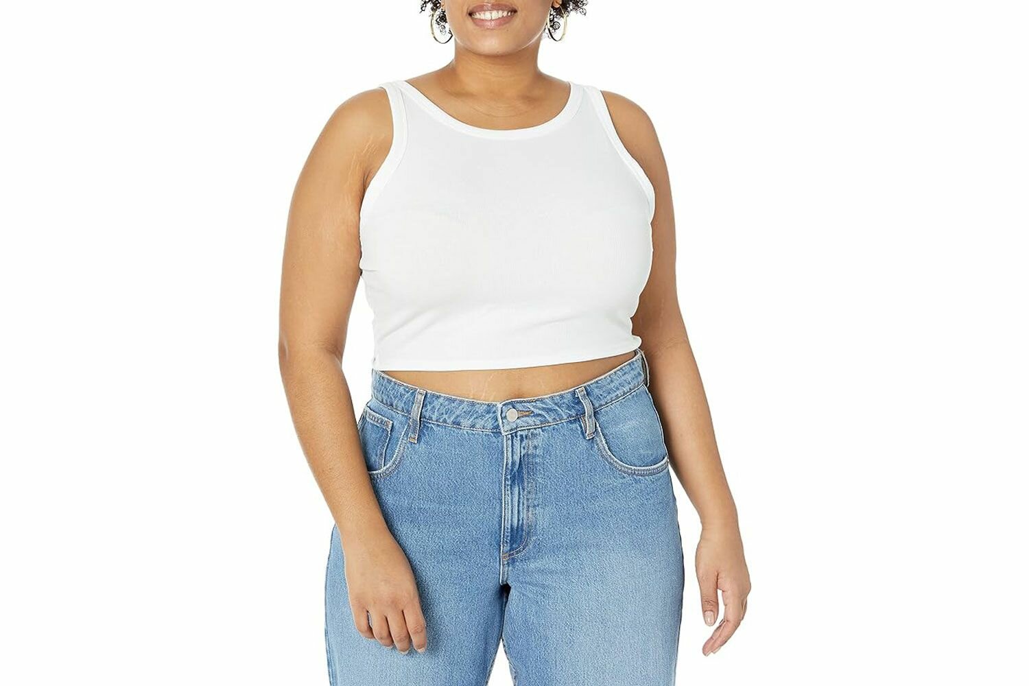 Amazon The Drop Women's Harper Essential Cropped Tank