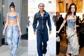 Dua Lipa, Yara Shahidi, and Anne Hathaway in Denim Outfits