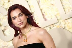 Dua Lipa Soft Smile Red Hair 2024 Golden Globes