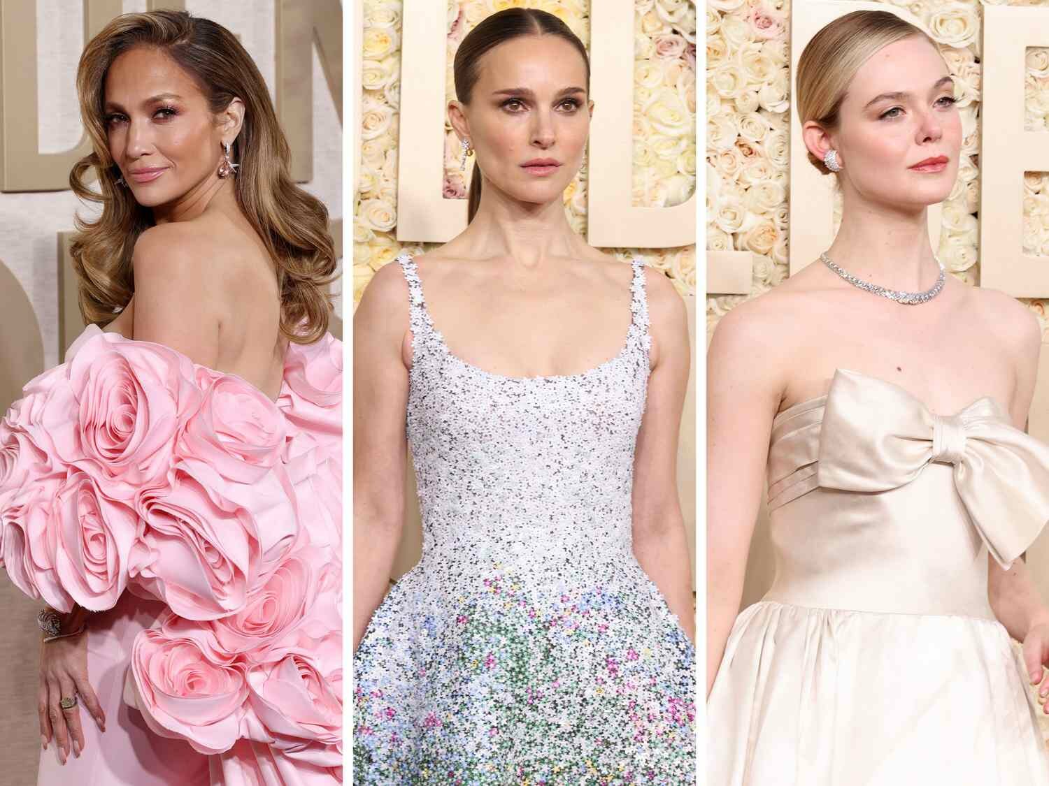 Golden Globes Romance Trend Jennifer Lopez Natalie Portman Elle Fanning