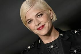 Selma Blair Smiling Slicked Back Blonde Bob