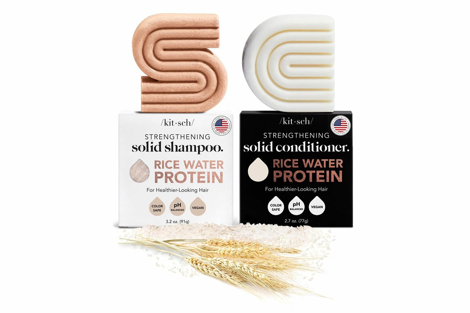 Amazon Kitsch Rice Bar Shampoo and Conditioner Bar