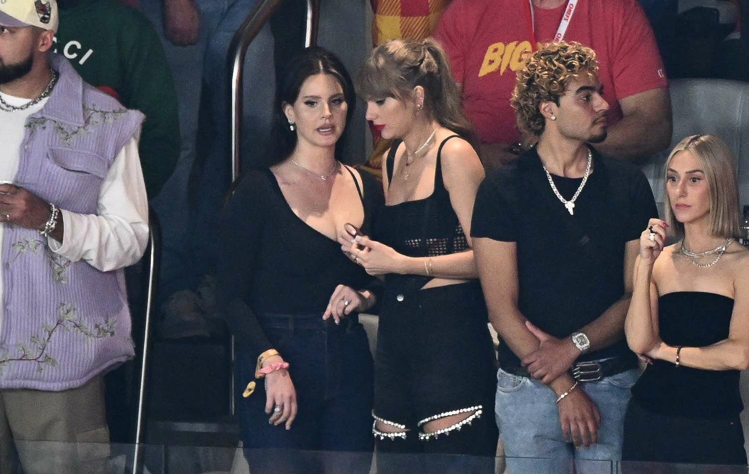 Lana Del Rey and Taylor Swift at the Super Bowl