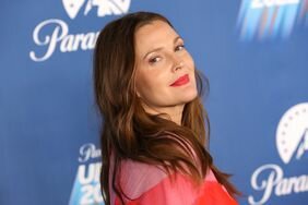 Drew Barrymore Looking Over Her Shoulder 2022 Paramount Upfronts