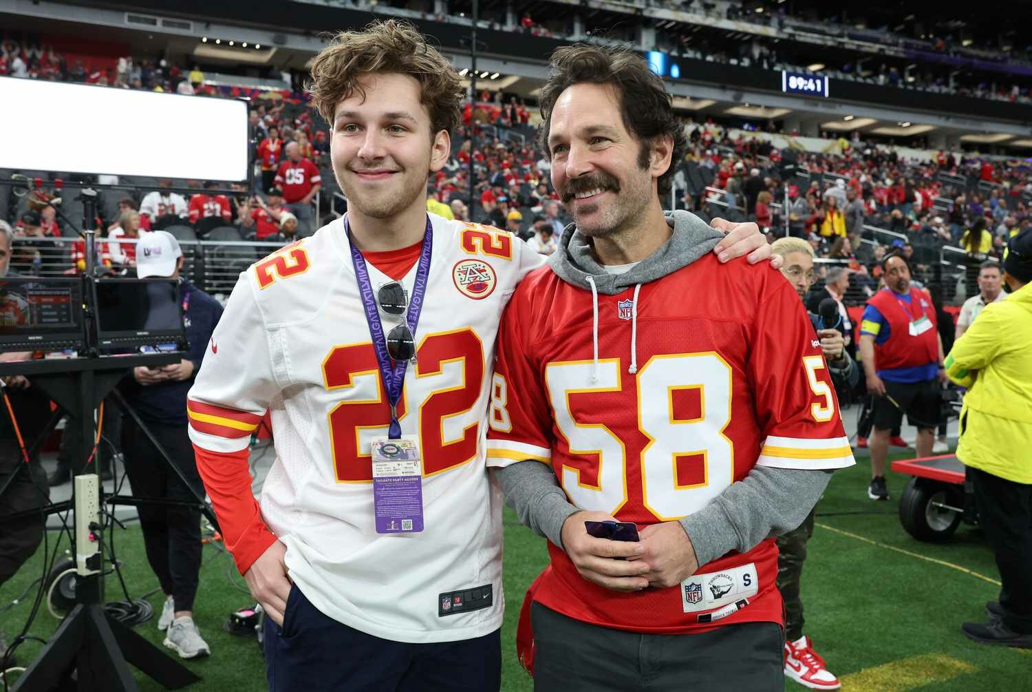 Paul Rudd at the Super Bowl