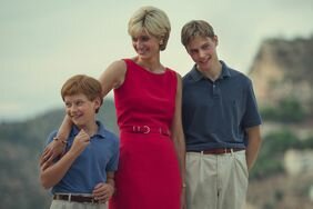 Elizabeth Debicki as Princess Diana With a Young Prince