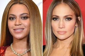 Beyoncé and Jennifer Lopez with sleek hairstyles