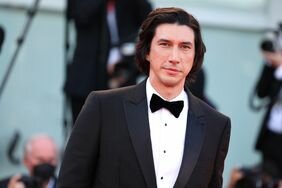 Adam Driver Black Tuxedo Posing on Red Carpet at 2022 79th Venice International Film Festival 