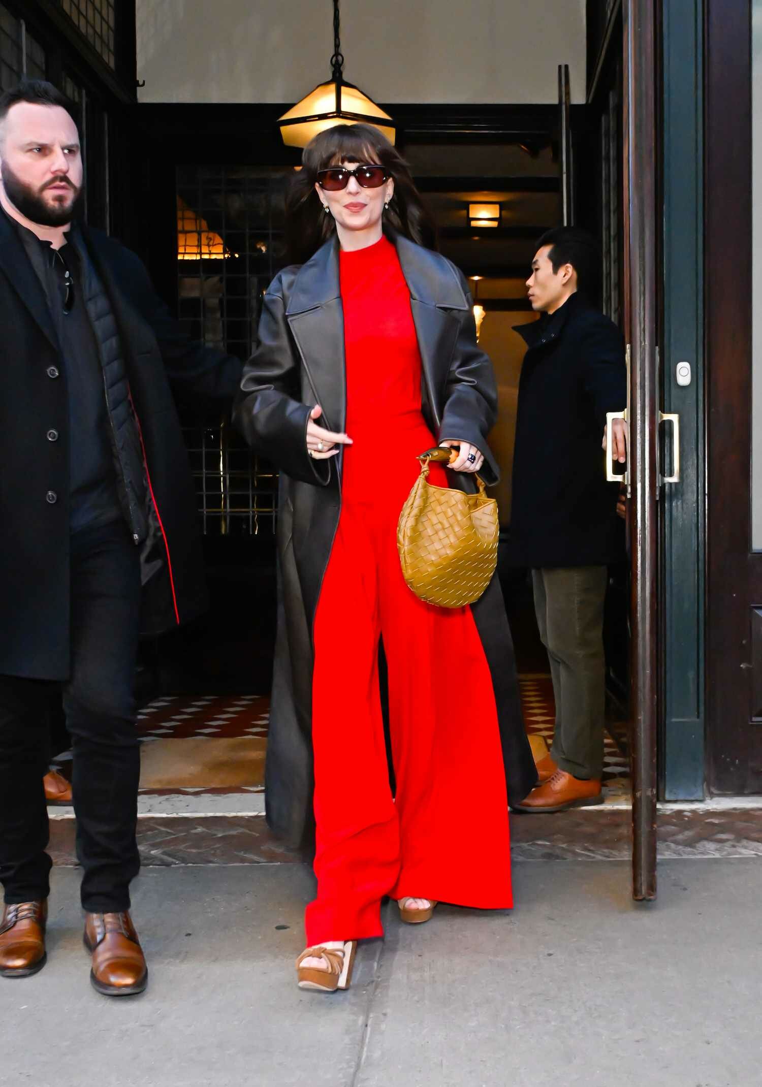 Dakota Johnson red jumpsuit