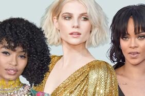 Lucy Boynton, Yara Shahidi, and Rihanna with Choppy bob haircut