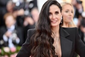 Demi Moore Black Plunging Blazer 2019 Met Gala