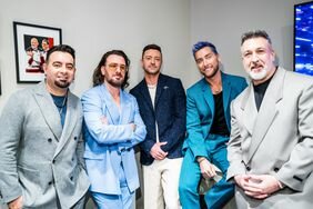 Chris Kirkpatrick, JC Chasez, Justin Timberlake, Lance Bass and Joey Fatone of NSYNC 2023 Video Music Awards