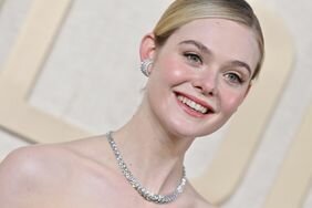 Elle Fanning Smiling on Red Carpet at 2024 Golden Globes