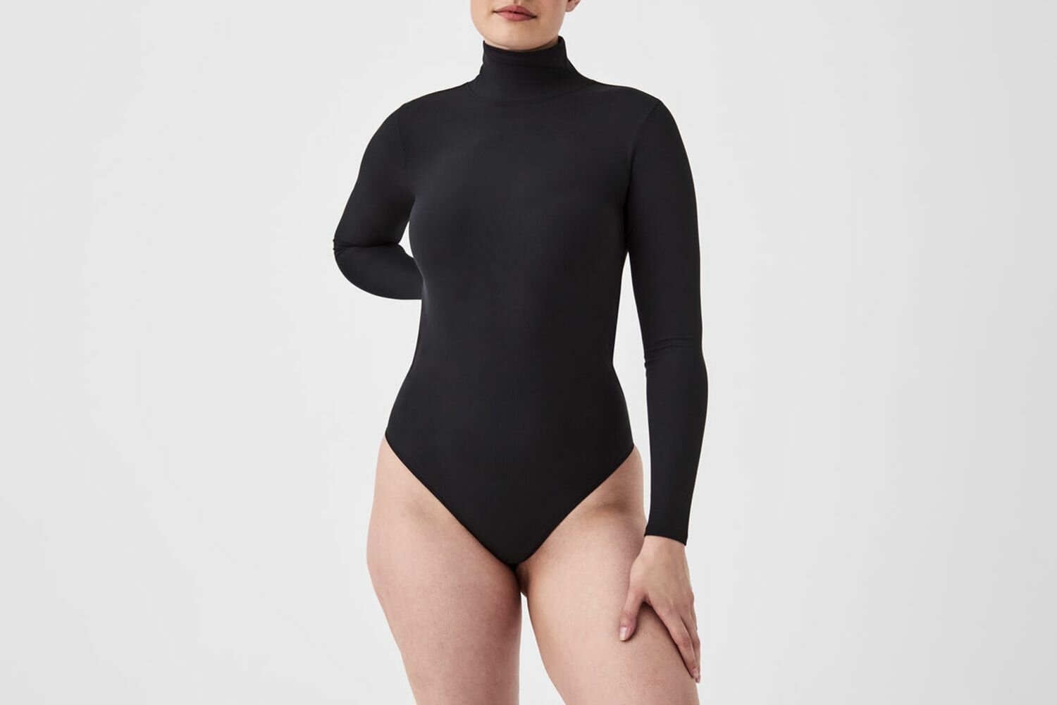 Spanx Suit Yourself Ribbed Long Sleeve Turtleneck Bodysuit