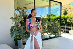 Chrissy Teigen crochet bikini top