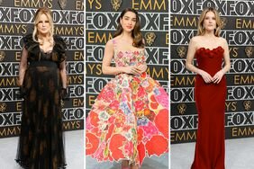 Jennifer Coolidge, Meghann Fahy, and Simona Tabasco of White Lotus at the Emmy Awards