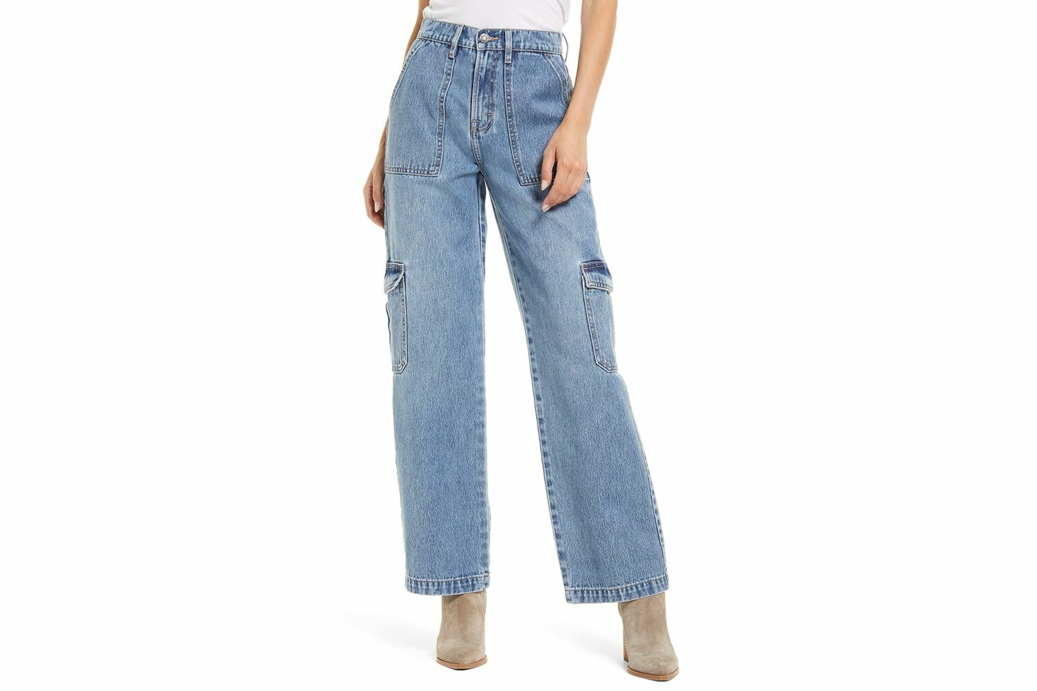 HIDDEN JEANS Cargo Pocket Dad Jeans