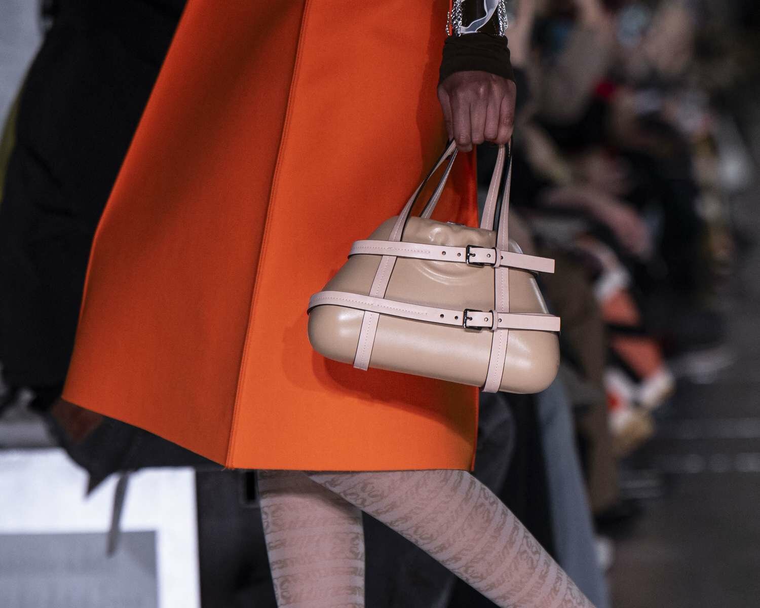 A model walks the runway for the Tory Burch show