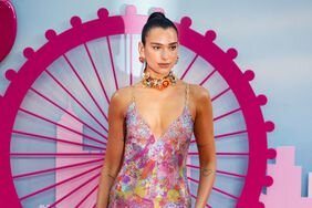 Dua Lipa in a Versace dress